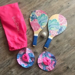 Lilly Pulitzer NWT paddle set and drink floaty